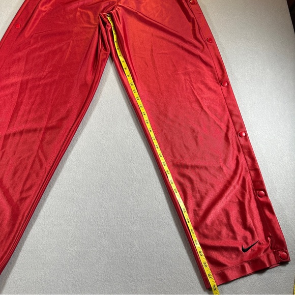 VTG Nike Tearaway Track Pants Men’s L Red Snap Sides Warm Up Basketball Baggy - Picture 4 of 9